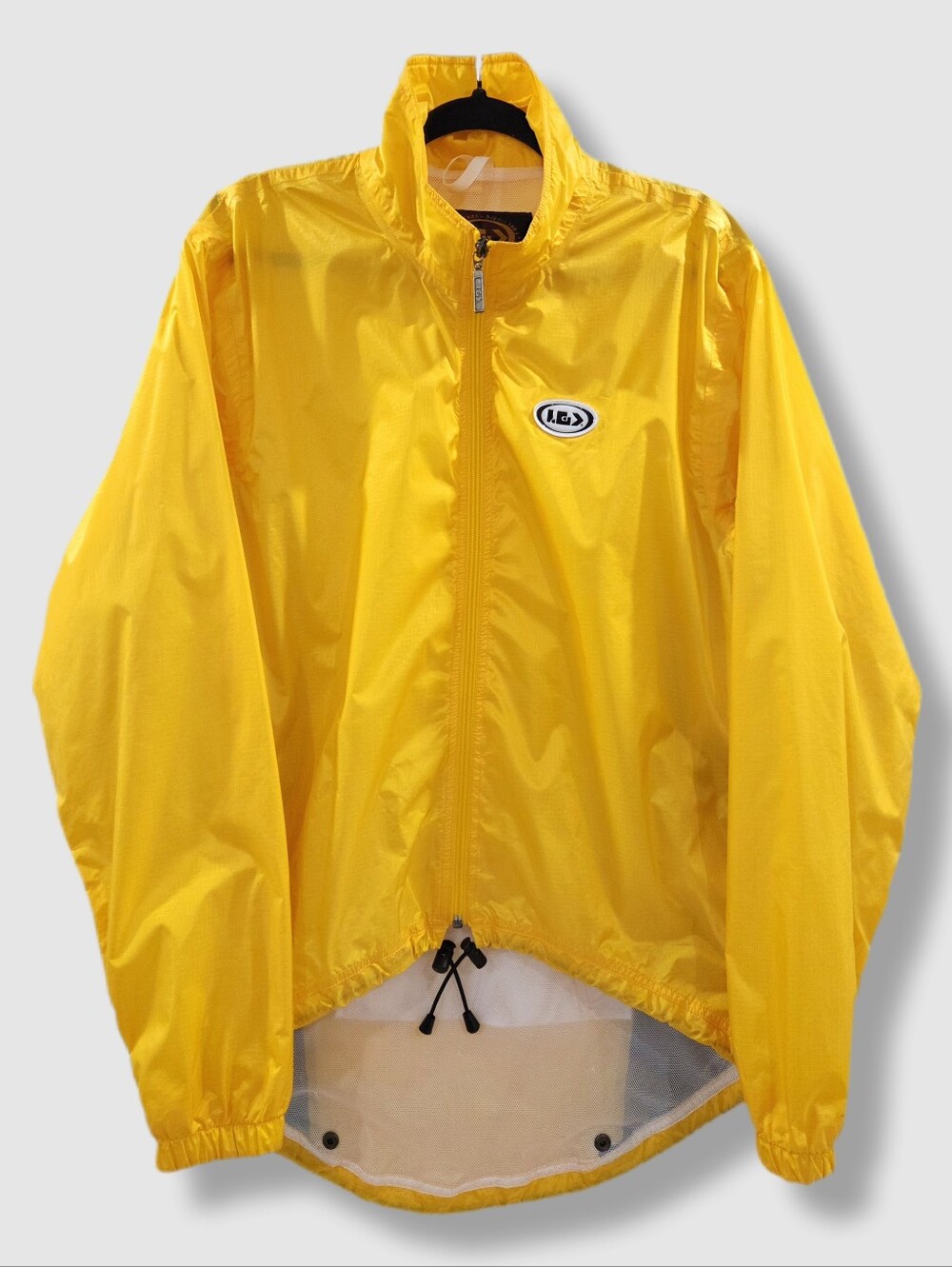 Vintage Louis Garneau Yellow Windbreaker, Sport Cycling Rain Jacket, size M-L